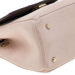 Pre Owned Dior Beige Leather Mini Be Dior Flap Bag
