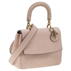 Pre Owned Dior Beige Leather Mini Be Dior Flap Bag