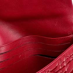 مملوكة مسبقًا حقيبة كلتش ديور سلسلة برومينيد ميس ديور جلد لامع مبطن كاناج أحمر