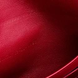 مملوكة مسبقًا حقيبة كلتش ديور سلسلة برومينيد ميس ديور جلد لامع مبطن كاناج أحمر