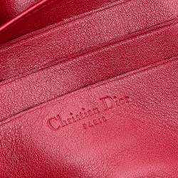 مملوكة مسبقًا حقيبة كلتش ديور سلسلة برومينيد ميس ديور جلد لامع مبطن كاناج أحمر