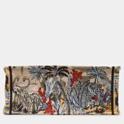 Dior Multicolor Toile De Jouy Tropicalia Embroidered Canvas Large Book Tote