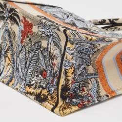 Dior Multicolor Toile De Jouy Tropicalia Embroidered Canvas Large Book Tote