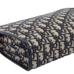 مملوكة مسبقًا Dior Blue/Beige Oblique Canvas 30 Montaigne Pouch