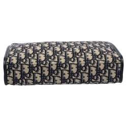 مملوكة مسبقًا Dior Blue/Beige Oblique Canvas 30 Montaigne Pouch