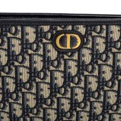 مملوكة مسبقًا Dior Blue/Beige Oblique Canvas 30 Montaigne Pouch