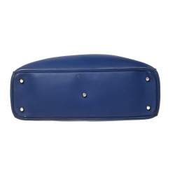 Pre Owned حقيبة يد توتس ديور ديوريسيمو شوبر كبيرة جلد أزرق كحلي