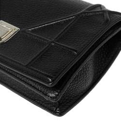 مملوكة مسبقًا محفظة بسلسلة ديور ديوراما جلد أسود