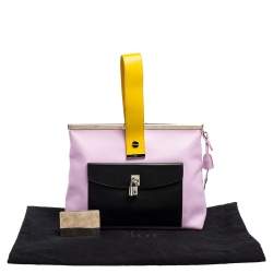 Pre Owned Dior Multicolor Leather Patch Pocket Oversized Clutch