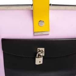Pre Owned Dior Multicolor Leather Patch Pocket Oversized Clutch