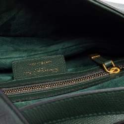 Pre Owned Dior Green Leather Saddle Bag