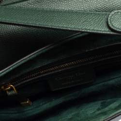 Pre Owned Dior Green Leather Saddle Bag