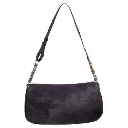 مملوكة مسبقًا   حقبة كتف ديور ماليس شعر حصان رصاصي داكن