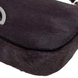 مملوكة مسبقًا   حقبة كتف ديور ماليس شعر حصان رصاصي داكن