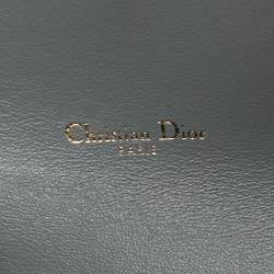 Pre Owned Dior Grey Oblique Jacquard Canvas Saddle Long Wallet w/Chain