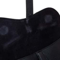 Pre Owned Dior Black Leather Saddle Belt Bag