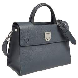Pre Owned Dior Grey Leather Medium Diorever Tote