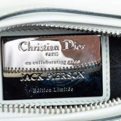 مملوكة مسبقًا حقيبة يد ديور ليدي ديور جاك بيرسون أرت متوسطة  جلد أسود/ أبيض
