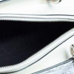 مملوكة مسبقًا حقيبة يد ديور ليدي ديور جاك بيرسون أرت متوسطة  جلد أسود/ أبيض