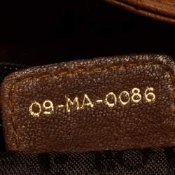 Pre Owned Dior Brown Cannage Leather Drawstring Shoulder Bag