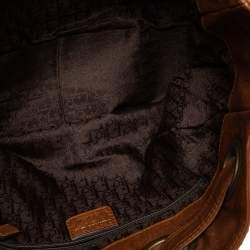 Pre Owned Dior Brown Cannage Leather Drawstring Shoulder Bag