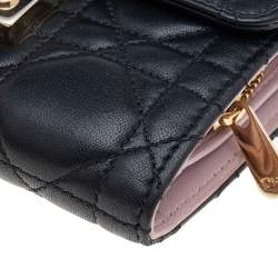 Pre Owned Dior Black Cannage Leather Miss Dior Wallet