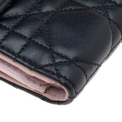 Pre Owned Dior Black Cannage Leather Miss Dior Wallet