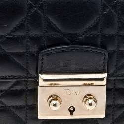 Pre Owned Dior Black Cannage Leather Miss Dior Wallet