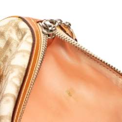 مملوكة مسبقًا حقيبة ديور رومانتيك دوفيل جلد وكانفاس مقوى تروتر بيج/أبيض