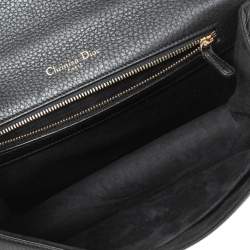 Pre Owned حقيبة كتف ديور ديوراما جلد أسود متوسطة بقلاب