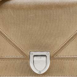 Dior Metallic Gold Suede Small Diorama Shoulder Bag