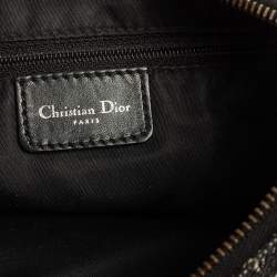 Pre Owned Dior Black Oblique Canvas Trotter Saddle Bag