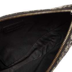 Pre Owned Dior Black Oblique Canvas Trotter Saddle Bag