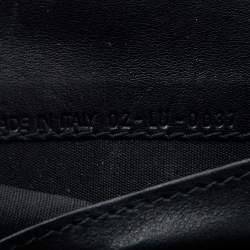 Pre Owned Christian Dior Black Leather Vintage Gaucho Saddle Wallet