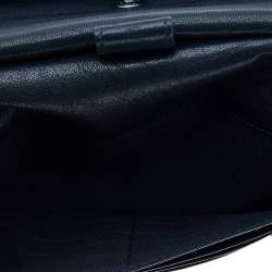 Pre Owned Christian Dior Black Leather Vintage Gaucho Saddle Wallet
