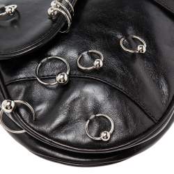 Pre Owned Dior Black Leather Saddle Piercing Bag