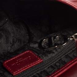 Pre Owned Dior Red Leather Saddle Piercing Bag