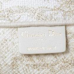 مملوكة مسبقًا Dior White/Gold Toile de Jouy Canvas Small Book Tote