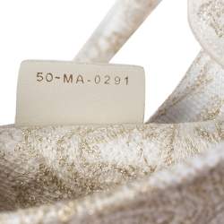 مملوكة مسبقًا Dior White/Gold Toile de Jouy Canvas Small Book Tote