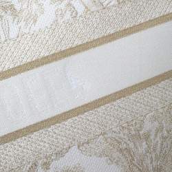 مملوكة مسبقًا Dior White/Gold Toile de Jouy Canvas Small Book Tote