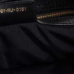 Pre Owned Dior Black Cannage Leather Soft Lady Dior Shopper Tote