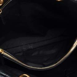 Pre Owned Dior Black Cannage Leather Soft Lady Dior Shopper Tote