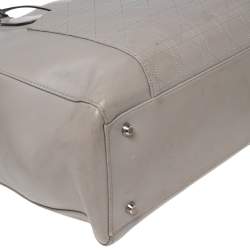 Pre Owned Dior Grey Leather Nappy Diaper Bag