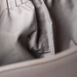 Pre Owned Dior Grey Leather Nappy Diaper Bag