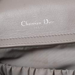 Pre Owned Dior Grey Leather Nappy Diaper Bag