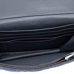 Pre Owned حقيبة كتف ديور ميس ديور قماش مبطن أزرق ميتالك 