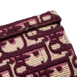 مملوكة مسبقًا Dior Burgundy Oblique Embroidery Canvas Book Tote