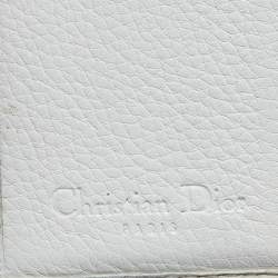 Dior White Cannage Leather French Wallet