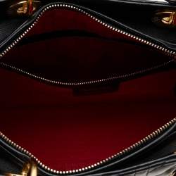 Pre Owned Dior Black Cannage Leather Large Lady Dior Tote