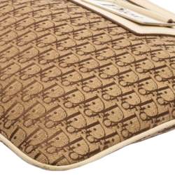 Pre Owned Dior Beige/Brown Oblique Jacquard Canvas Messenger Bag